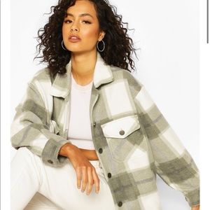 Sage Green Plaid Shacket/Jacket